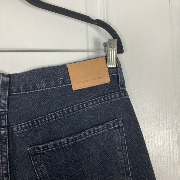 Nwot CITIZENS OF HUMANITY Jeans 29 “Annina” Black Wide Flare High-Waist Premium - Picture 6 of 16